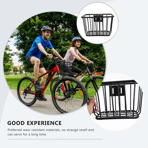 Toddmomy Bicycle Iron Basket Detachable Bike Basket for Adult Bikes Bike Rack Cycling Child Riding Frame...