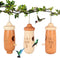 Hummingbird House - Handcrafted Natural Wood Hummingbird Nesting Houses for Garden Gifts and Home Decor 3 Pack...