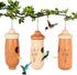 Hummingbird House - Handcrafted Natural Wood Hummingbird Nesting Houses for Garden Gifts and Home Decor 3 Pack...