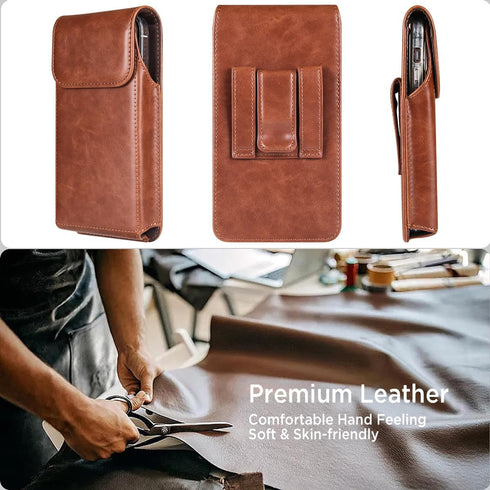 Miimall Phone Belt Holster Case for Galaxy S24 Ultra S23 Ultra S22 Ultra 5G S21 Ultra 5G, Google Pixel 8 Pro Pixel 7 Pro Pixel 6, Universal Cell P...