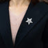 Women's Crystal Cubic Zirconia Winter Snowflake Star Shell Pearl Flower Brooch Pins Christmas Holiday Pendant Jewelry Clear Silver...