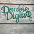Double Digits Cake Topper, 10th Birthday Cake Topper, Double Digits Tenth Birthday Party Cake Supplies Decorations (Green)...