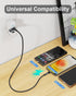 N. NETDOT Magnetic Charging Cable,6in1 Gen12 (6.6ft/3 Pack Black) 18W Fast Charging Magnetic Phone Charger,USB-A and USB-C Magnetic Charger for US...