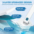 Disposable Toilet Brush Handle with 32 Count Toilet Refills, Disposable Toilet Bowl Brush & Upgraded Toilet Bowl Refill Pads for Bathroom and Toil...