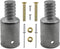 Threaded Tip Replacement Repair Kit Ultra Metal Threaded Handle Tips Handle Extension Rod Adapter Tip for Metal Brooms 25.4 mm (1 Inch) 2PCS...