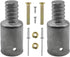 Threaded Tip Replacement Repair Kit Ultra Metal Threaded Handle Tips Handle Extension Rod Adapter Tip for Metal Brooms 25.4 mm (1 Inch) 2PCS...