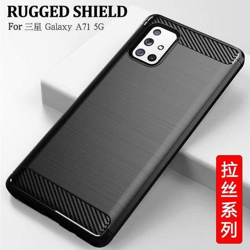 Galaxy A71 5G Cell Phone Case, Soft TPU Slim Fashion Protective Cover with HD Screen Protector (Black)...