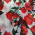 Beautiful Imitate Silk 100% Polyester Chiffon Fabric 1pcs Wide 59 Inch x 2Yard Length,Red Rose Flower Digital Printing Fabric Patchwork Sewing Mat...