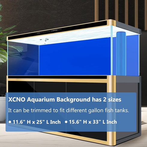 Blue Black Aquarium Background Poster Fish Tank Background Wallpaper Aquarium Backdrop Double-Sided Fish Tank Decorations Paper 16"x 33"...