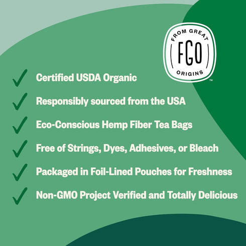 FGO Organic Peppermint Tea, 100 Count, Eco-Conscious Tea Bags, Caffeine Free, Packaging May Vary (Pack of 1)...