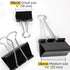 BAZIC Binder Clips Assorted Size Black, Small Medium Large Paper Clamps Paper Clip, Paperclips for Office School Supplies Home (12/Pack), 1-Pack...