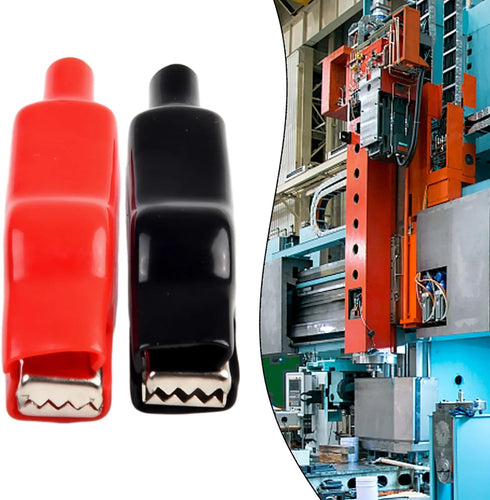 20A Insulated Alligator Clips Electric Circuit Test Alligator Clips Heavy Duty Alligator Clip Experimental Jacket Test Clip (2 Black, 2 Red) -4PCS...