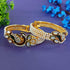 Efulgenz Indian Bangles for Women Women's Bangle Bracelets Fashion Jewelry Indian Bollywood Faux Pearl Kundan Rhinestone Peacock Hinge Open able C...