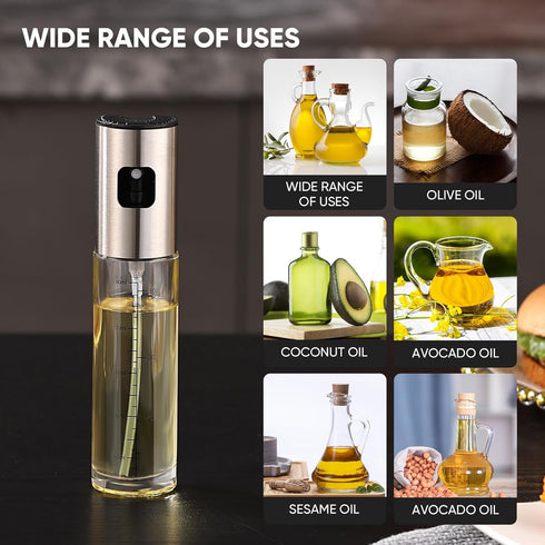 Oil Sprayer for Cooking, Olive Oil Sprayer Mister, 100ml Olive Oil Spray Bottle for Salad, BBQ, Kitchen Baking, Roasting...