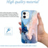 JAHOLAN Gold Glitter Sparkle Case Compatible with iPhone 12 Mini Marble Design Clear Bumper TPU Soft Rubber Silicone Cover Phone Case 5.4 inch Pur...