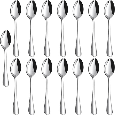 LOVEINUSA 15PCS Dinner Spoons Set, Teaspoons Stainless Steel Spoons Silverware Tablespoons for Home Kitchen Restaurant...