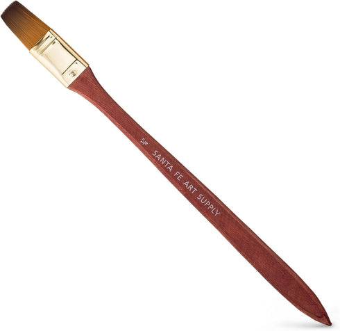 Artist Paintbrush Flat Wide ¾ Inch. Acrylic Oil Watercolor & Face Paint. Long Handle Replacement Paint Brushes...