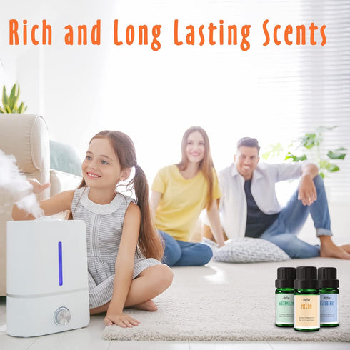 Fragrance Oil, MitFlor Premium Fruit Essential Oils Set, Fruity Scents for Soap & Candle Making, Summer Diffuser Oils, Refreshing & Long-Lasting, ...