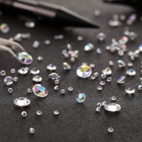Hicarer 7000 Pieces Diamond Decorations Bling Bling Diamond Vase Filler Acrylic Gem Table Scatter Crystals in Four Sizes Table Decorations for Wed...