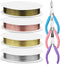 Anezus 7 Pcs Jewelry Pliers and Jewelry Beading Wire Tools Set includes Needle Nose Pliers, Round Nose Pliers, Wire Cutters and Craft Wire for Jew...