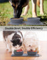 Collapsible Portable 2-in-1 Dog Bowl, Travel Dog Bowl Integrated, Silicone Foldable Expandable Food Water Bowl with Carabiner - Anti-Spill and Ant...