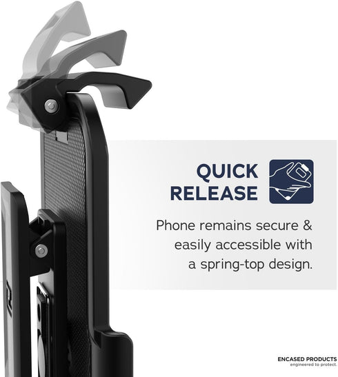Encased X-Clip Designed for iPhone 12 Mini Clear Case with Belt Holster...