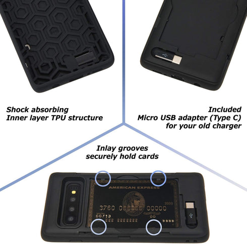 TORU CX PRO Case for Galaxy S10 Plus, with Card Holder | Slim Protective Cover with Hidden Credit Cards Wallet Flip Slot Compartment Kickstand | I...