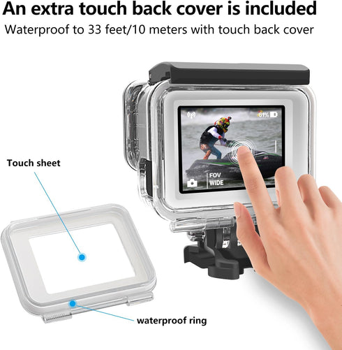 Suptig Case Housing Waterproof Case for Gopro Hero 7 Black Gopro Hero 5 Gopro Hero 6 Gopro Hero 2018 Action Camera Waterproof 147ft(45Meters)...