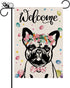 Easter Garden Flag Easter Egg French Bulldog Dog Double Sided Flags for Outside Welcome Holiday Flowers Outdoor Lawn Yard Decorations 12.5x18 Inch...