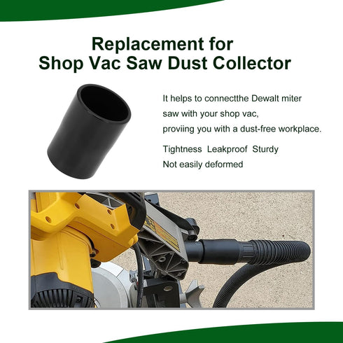 Miter Saw Vacuum Adapter for Dewalt Vacuum Dust Collection Adapter Miter Saw Construction Shop Vacuum Hose Attachment Compatible With DEWALT DWS71...