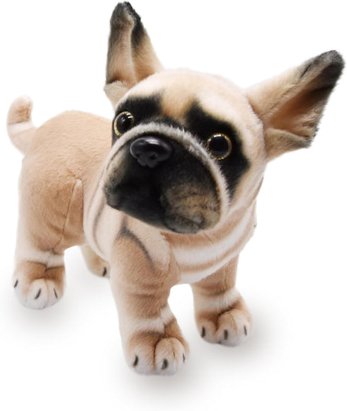 Lifelike Frenchie Dog Stuffed Animal Super Realistic Plush French Bulldog Doll Puppy Plushies Toy Funny Gifts for Kids Present or Stuff Collection...