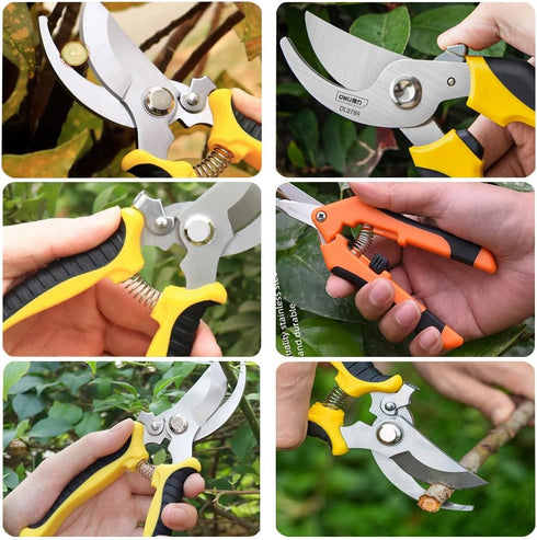 3 Pack Garden Pruning Shears, Gardening Shears Garden Scissors Stainless Steel Garden Shears, Pruning Gardening Scissors, Garden Clippers, Pruning...