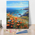 TUMOVO Paint by Number for Adults Flowers Sea Landscape Paint-by-Number Kits Poppies Ocean Kids Adult Paint by Number Sea View DIY Painting by Num...
