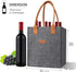 LIFEBEAUTY 6 Bottle Wine Tote Bag, Insulated Thermal Padded Wine Bottle Carrying Cooler Carrier for Travel, Picnic, Great Gift for Wine Lover (Gre...