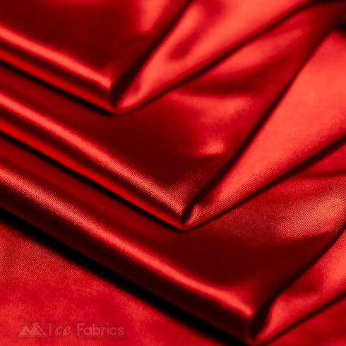 4 Way Stretch Silky Spandex Satin Fabric by The Yard - 60" Wide Shiny Satin Spandex Fabric for Dresses, Active Wear, Yoga Pants, Table Cloth - Thi...