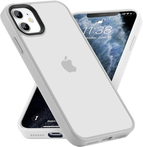 for iPhone 11 Phone Case, Shockproof for iPhone 11 Case, Military Grade Drop Protection, Protective Hard Back Slim Translucent Case for iPhone 11 ...