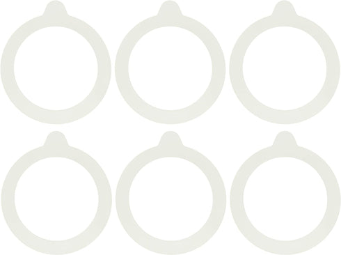 Bormioli Rocco Jar Replacement Gaskets (Set of 6): 3.5’’ Diameter Fido Jar Compatible, Food Grade Rubber, Leakproof Sealing Rings for Standard Siz...