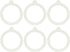 Bormioli Rocco Jar Replacement Gaskets (Set of 6): 3.5’’ Diameter Fido Jar Compatible, Food Grade Rubber, Leakproof Sealing Rings for Standard Siz...
