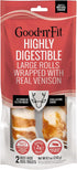 Good ‘n’ Fit Rolls Made with Real Venison, 2 Large Rolls, Treat Your Dog to a Long-Lasting and Highly Digestible Rawhide Chew...