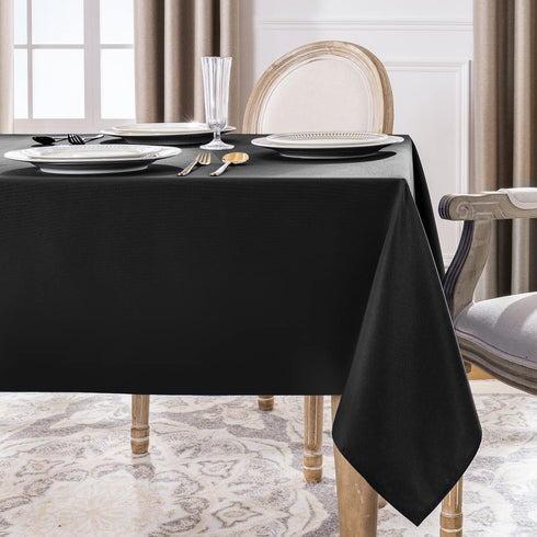 Softalker Rectangle Tablecloth, Waterproof & Stain Resistant Table Cloths Wrinkle Free Fabric Washable 210GSM Polyester Table Cover for Dining/Par...