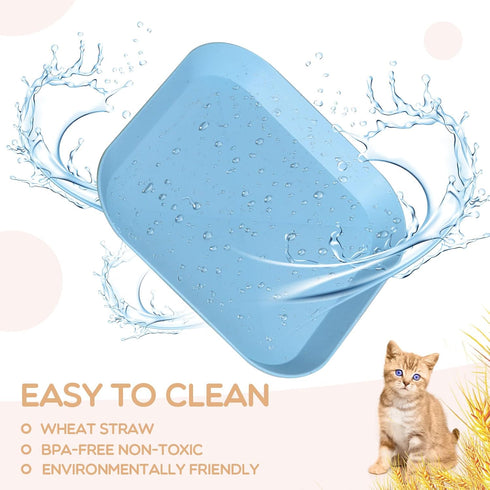 Whisker Fatigue Relief Cat Bowl, 6 Inch Shallow Cat Food Dish Cat Wet Feeding Bowls Wide and Small Pet Plate for Kittens and Short Legged Cat (4Pc...