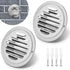 HOXHA 2 Pack 4 Inch Dryer Vent Cover Stainless Steel Round Air Vent Cover with Louver Built-in Fine Mesh Exterior Wall Vent Cover Soffit Vent for ...