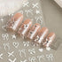 Heart Bows Nail Art Stickers Decals 4 Pcs White Red Pink Bow Tie Nail Design Stickers Bow Star Heart Nail Supplies Valentine's Day Nail Stickers B...