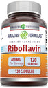 Amazing Formulas Riboflavin 400mg 120 Capsules Dietary Supplement | Non-GMO | Gluten Free | Made in USA...