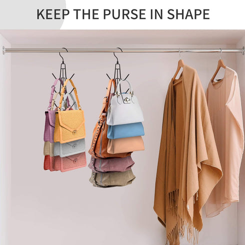 Rotatable Metal Purse Hanger, 6 Storage Capacity, Black...