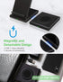 Wireless Charger, Fast Wireless Charging Stand, 2-in-1 Wireless Charging Station Dock for iPhone 14/13/12/11/Pro/Max/X/Xs/XR/AirPods2, Samsung Gal...
