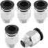 5Pcs Male Straight Push to Connect Fittings 10mm Tube OD x 1/4 inch NPT Thread, Air Push Connect Tool Pneumatic Hose Fittings...