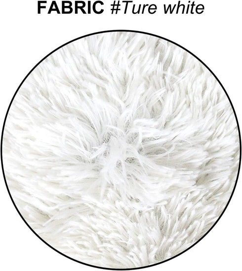 Uhomy Fluffy Accent Pillows Cover 18"x18", Soft White Faux Fur Throw Pillow Case, Modern Luxury Decorative Square Cushion Cover for Farmhouse Home...