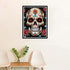 SKRYUIE 5D Diamond Painting Skeleton Full Drill, Paint with Diamond Art Kits for Adults Rose, DIY Skull Flower Painting by Number Kits Cross Stitc...