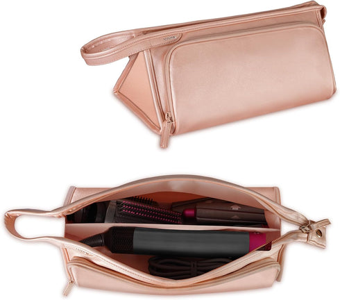 SITHON Travel Carrying Case for Dyson Airwrap Styler/Shark Speedstyle Flexstyle, PU Leather Water Resistant Storage Organizer Bag with Pocket for ...